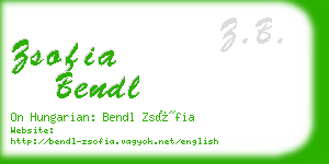 zsofia bendl business card